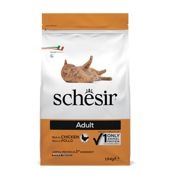 Schesir Adult Pollo 1,5kg Crocchette per Gatti Monoproteico Schesir Adult Pollo 1,5kg Crocchette per Gatti Monoproteico